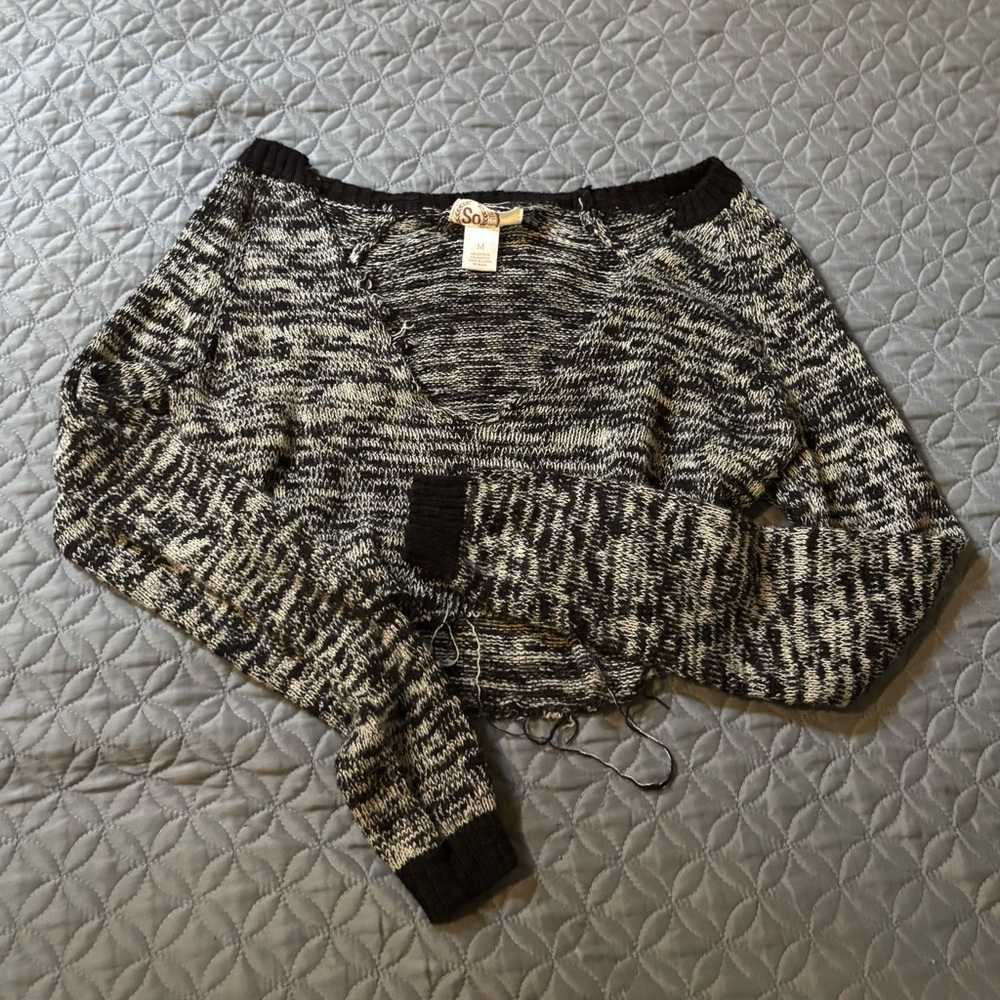 Off the shoulder cropped Sweater